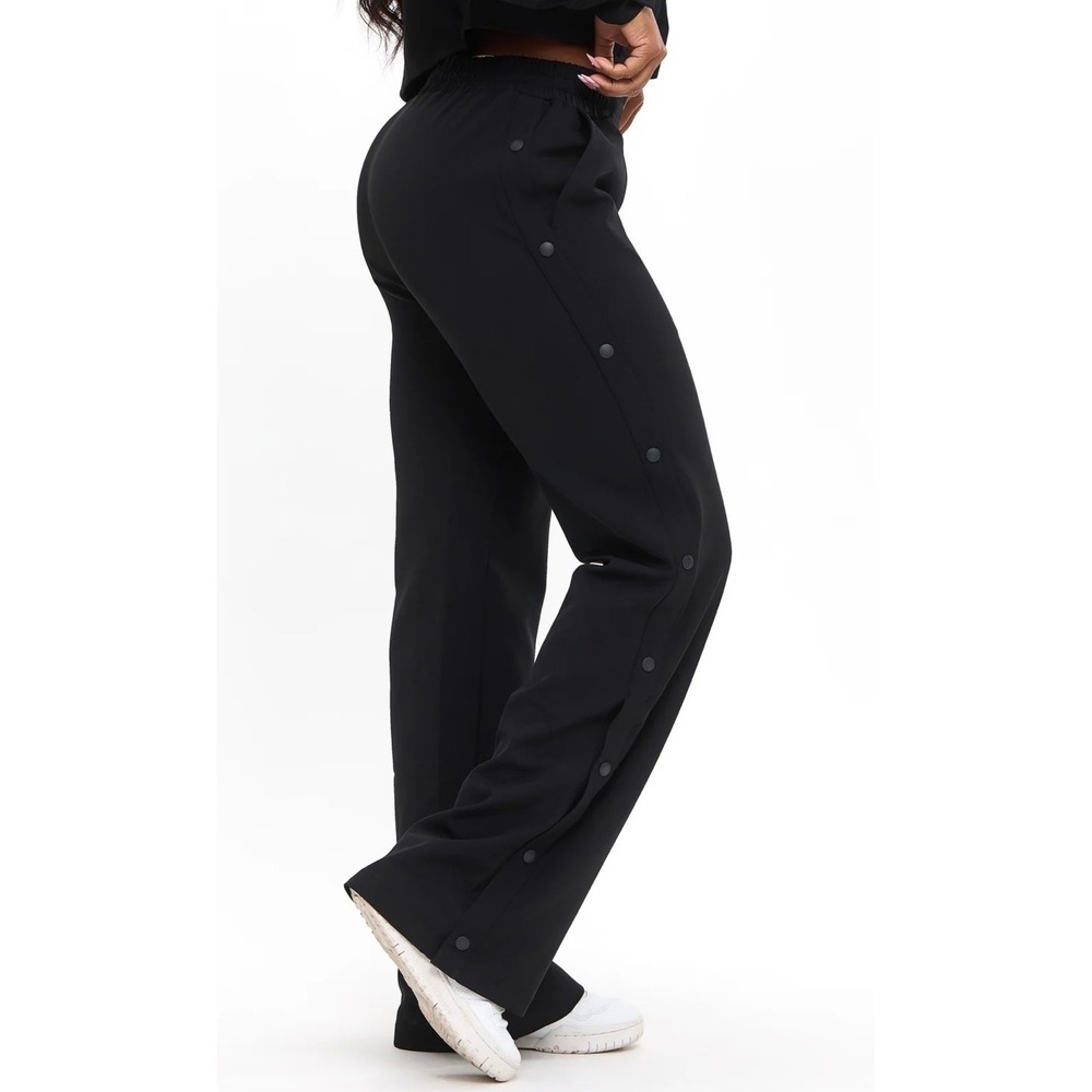 Buffbunny Collection Game Changer Black Side Snap Wide Leg Pants Medium